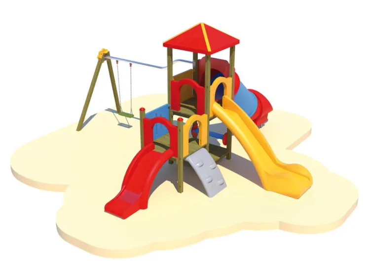 Spielturm DIN EN 1176 �MAX Kletterturm auf 2 Ebenen, Schaukelanbau� DIN EN 1176